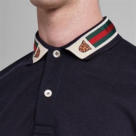 gucci shirt with tiger on collar